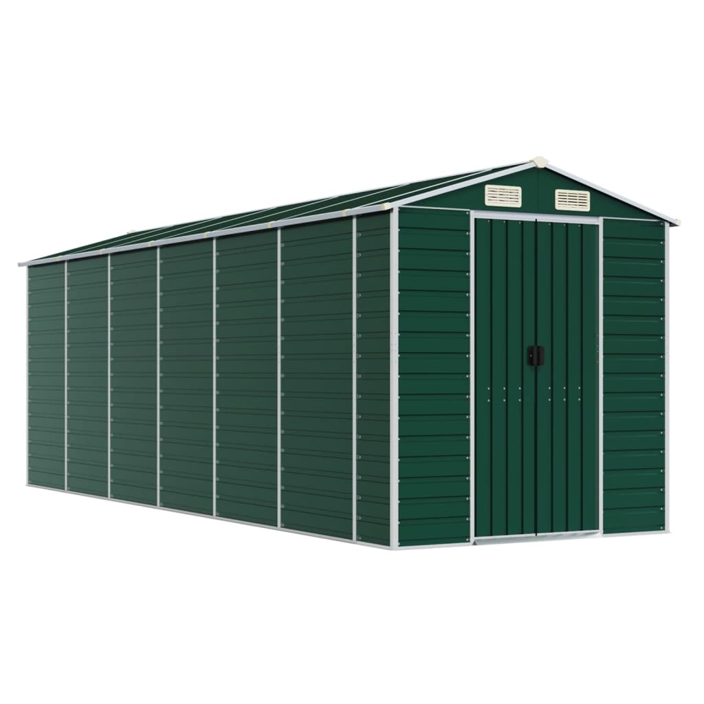VidaXL Gartenhaus 191x555x198 cm verzinkter Stahl grün