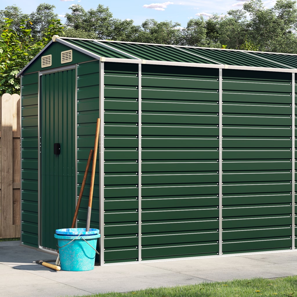 VidaXL Gartenhaus 191x555x198 cm verzinkter Stahl grün