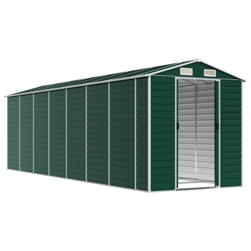 VidaXL Gartenhaus 191x640x198 cm verzinkter Stahl grün