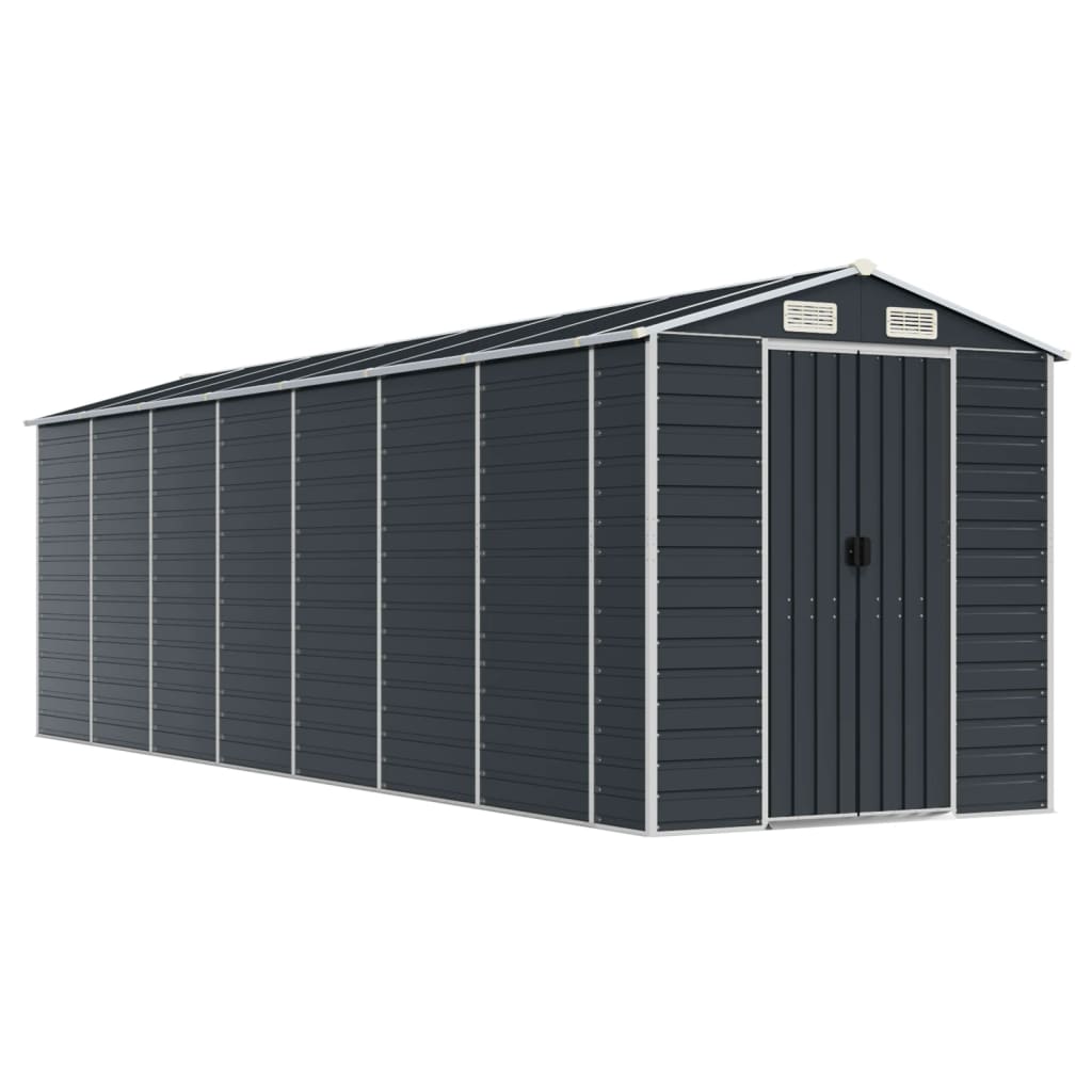VidaXL Gartenhaus 191x640x198 cm verzinkter Stahl Anthrazit