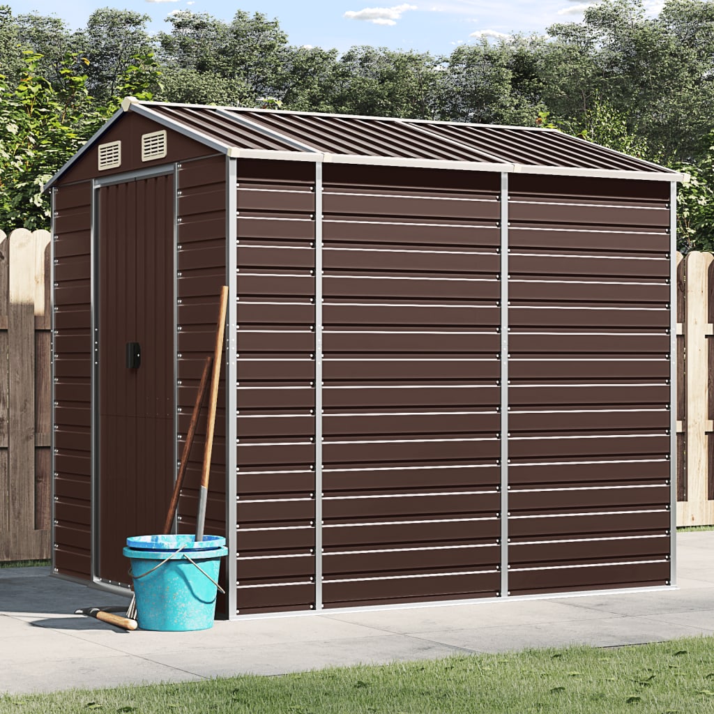 VidaXL Gartenhaus 191x215x198 cm verzinkter Stahl braun
