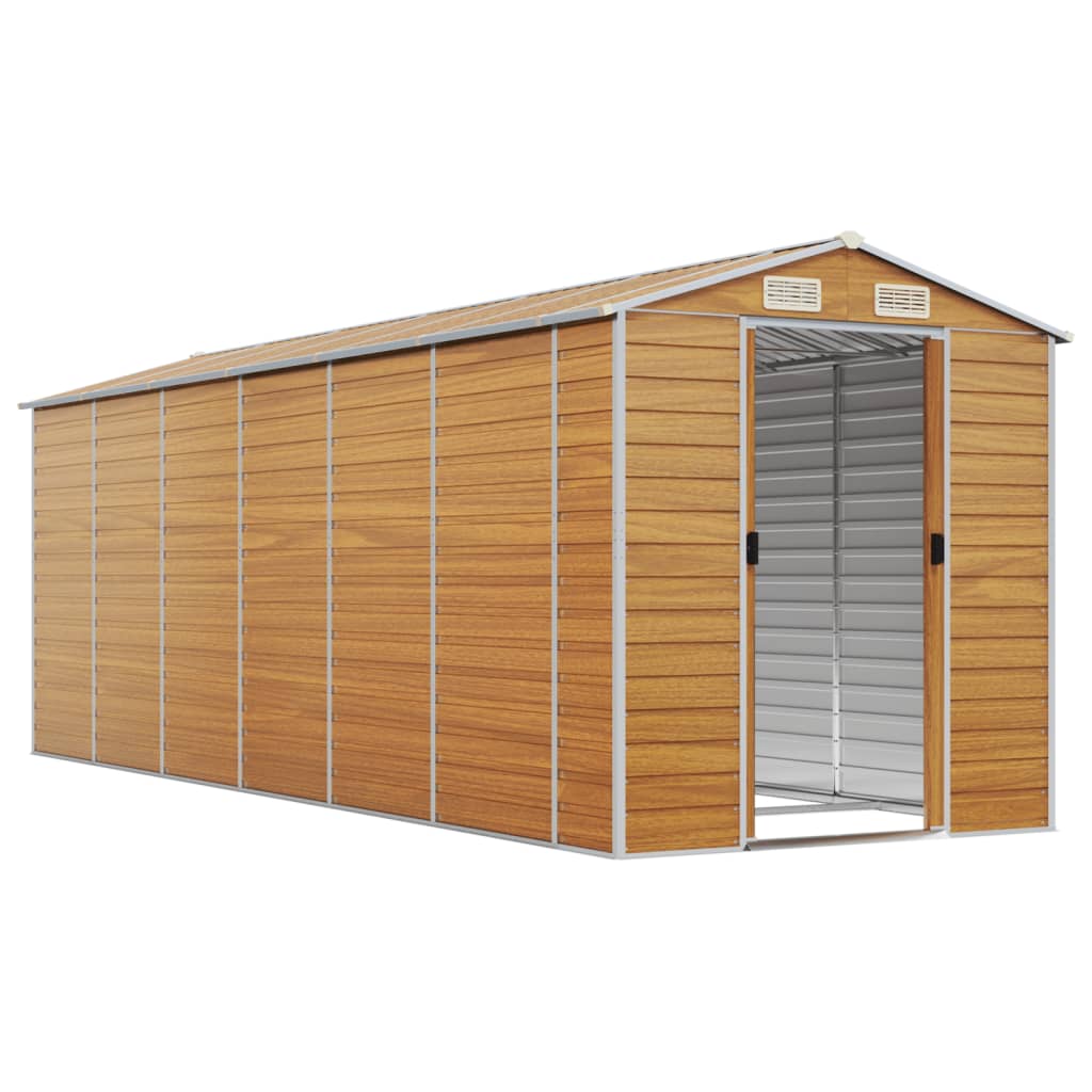 VidaXL Gartenhaus 191x555x198 cm verzinkter Stahl hellbraun