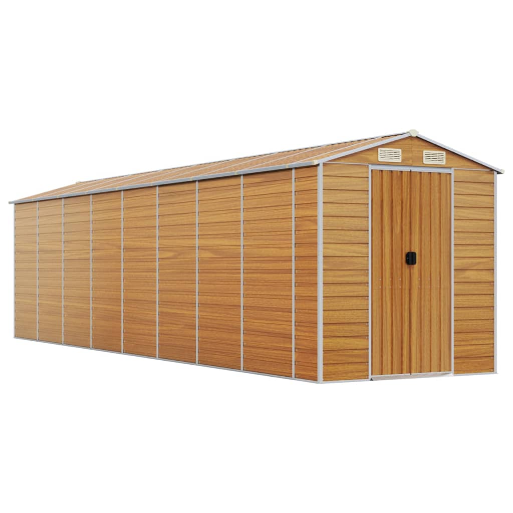 VidaXL Gartenhaus 191x725x198 cm verzinkter Stahl hellbraun