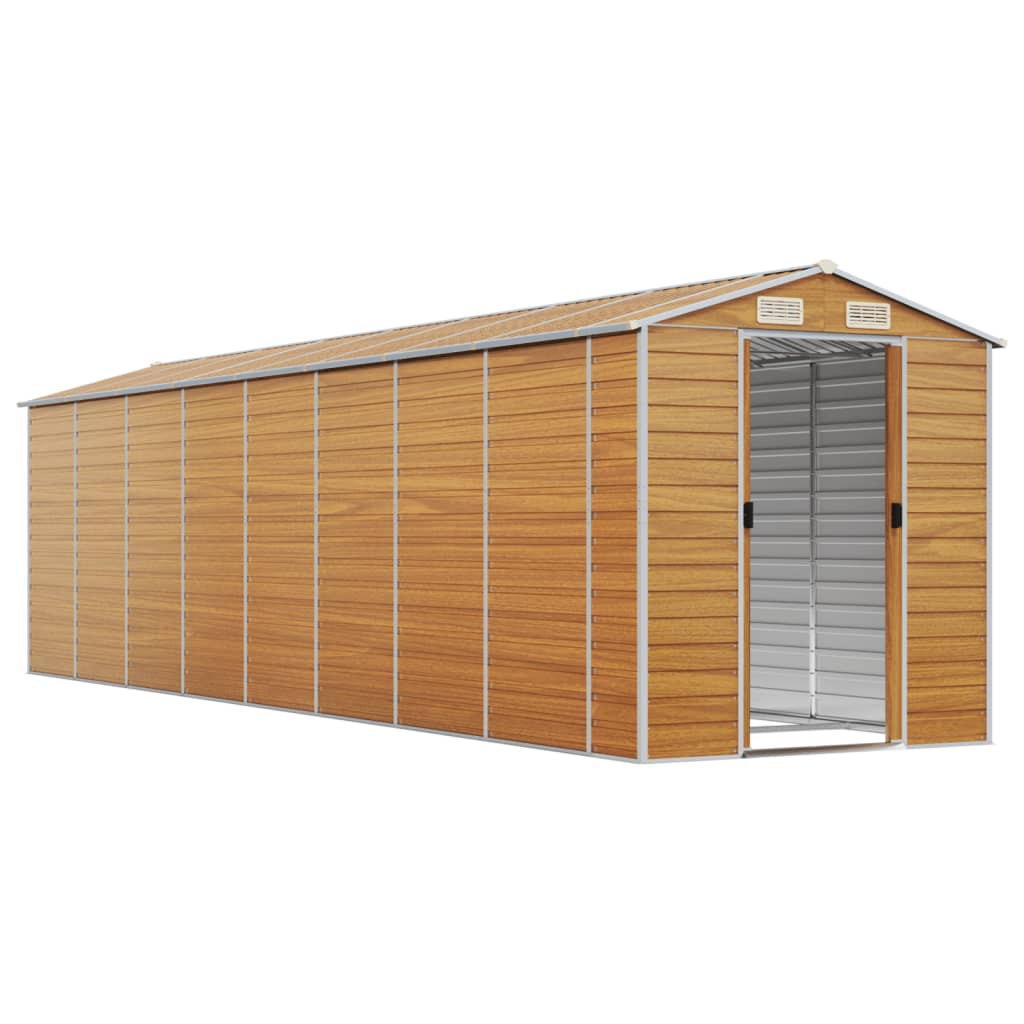 VidaXL Gartenhaus 191x725x198 cm verzinkter Stahl hellbraun