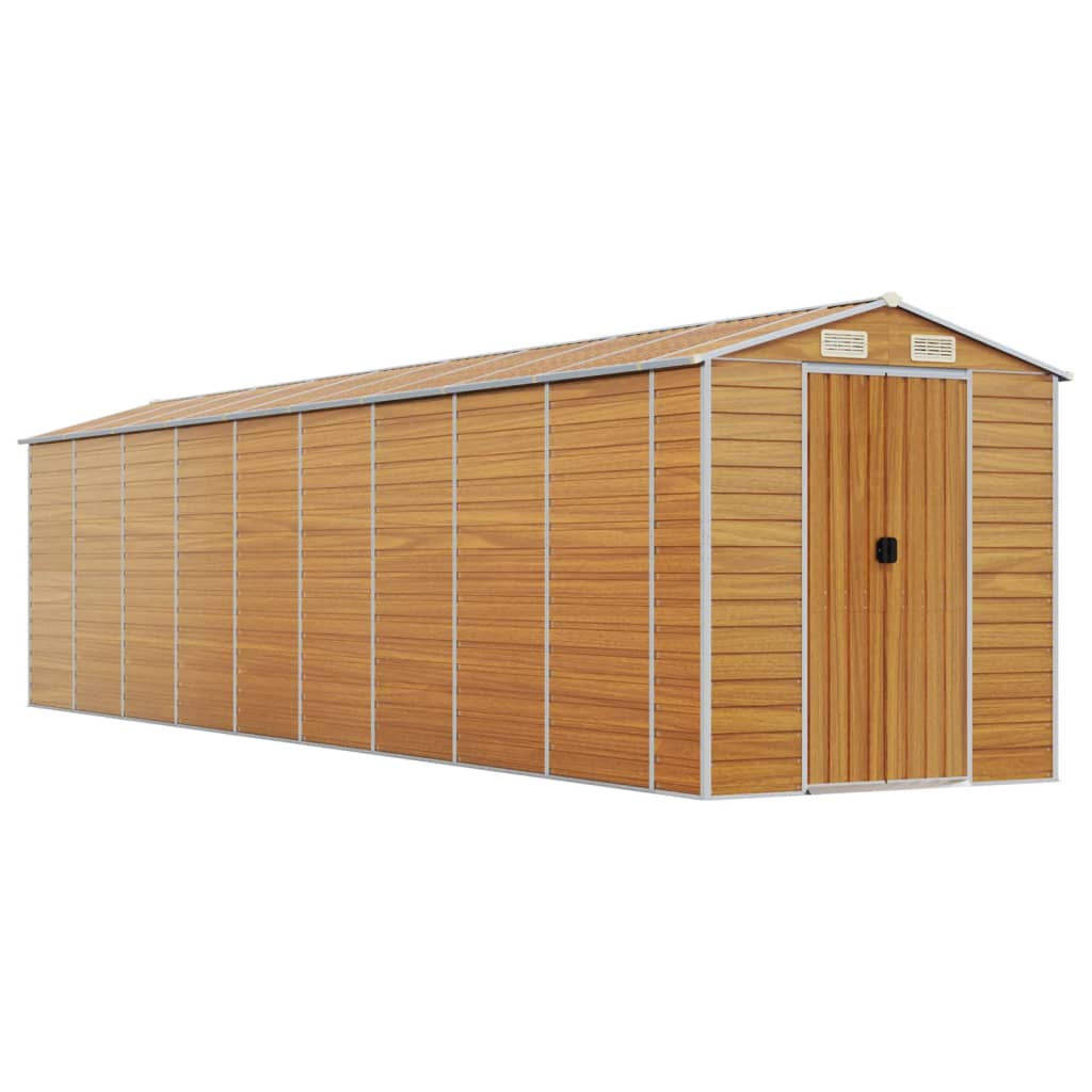 VidaXL Gartenhaus 191x810x198 cm verzinkter Stahl hellbraun