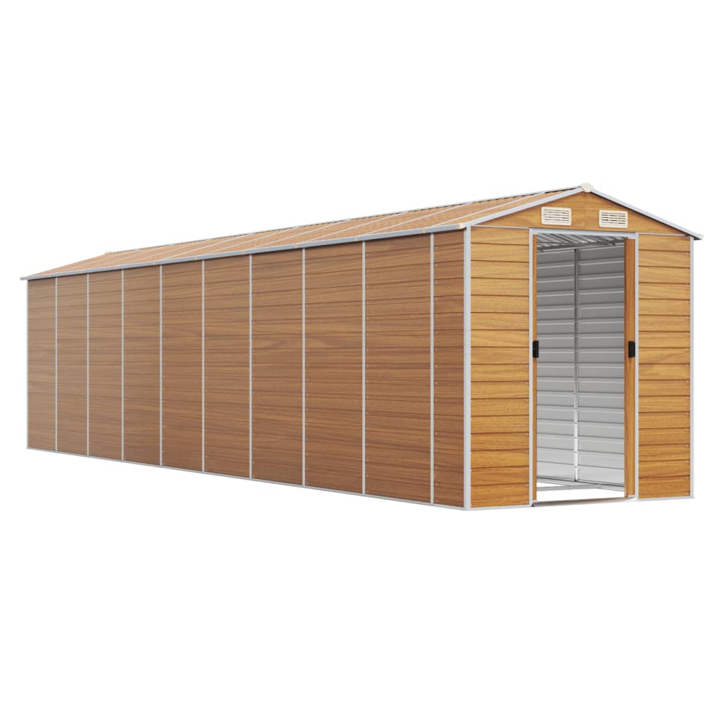 VidaXL Gartenhaus 191x810x198 cm verzinkter Stahl hellbraun