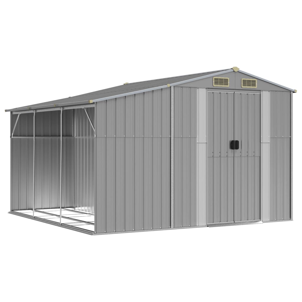 VidaXL Gartenhaus 277x279x179 cm verzinkter Stahl grau