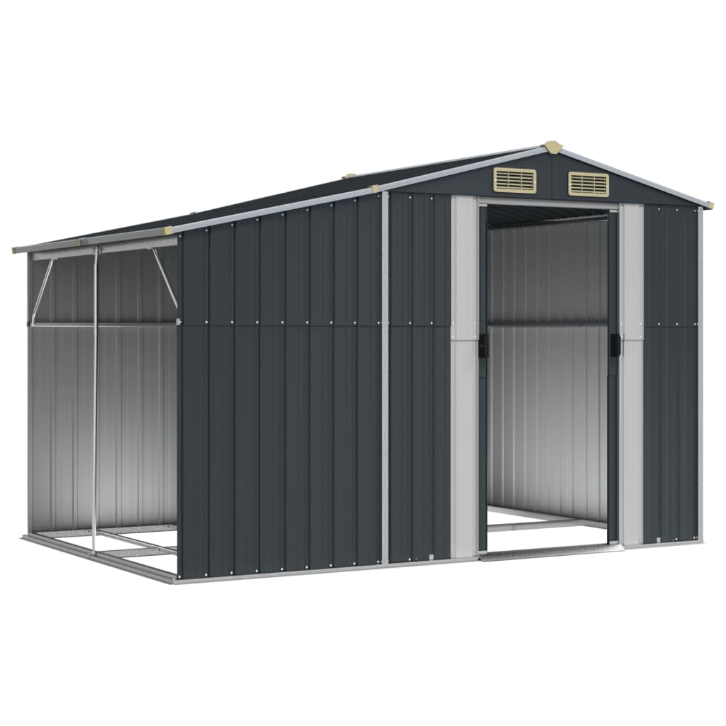 VidaXL Gartenhaus 277x192,5x179 cm verzinkter Stahl Anthrazit