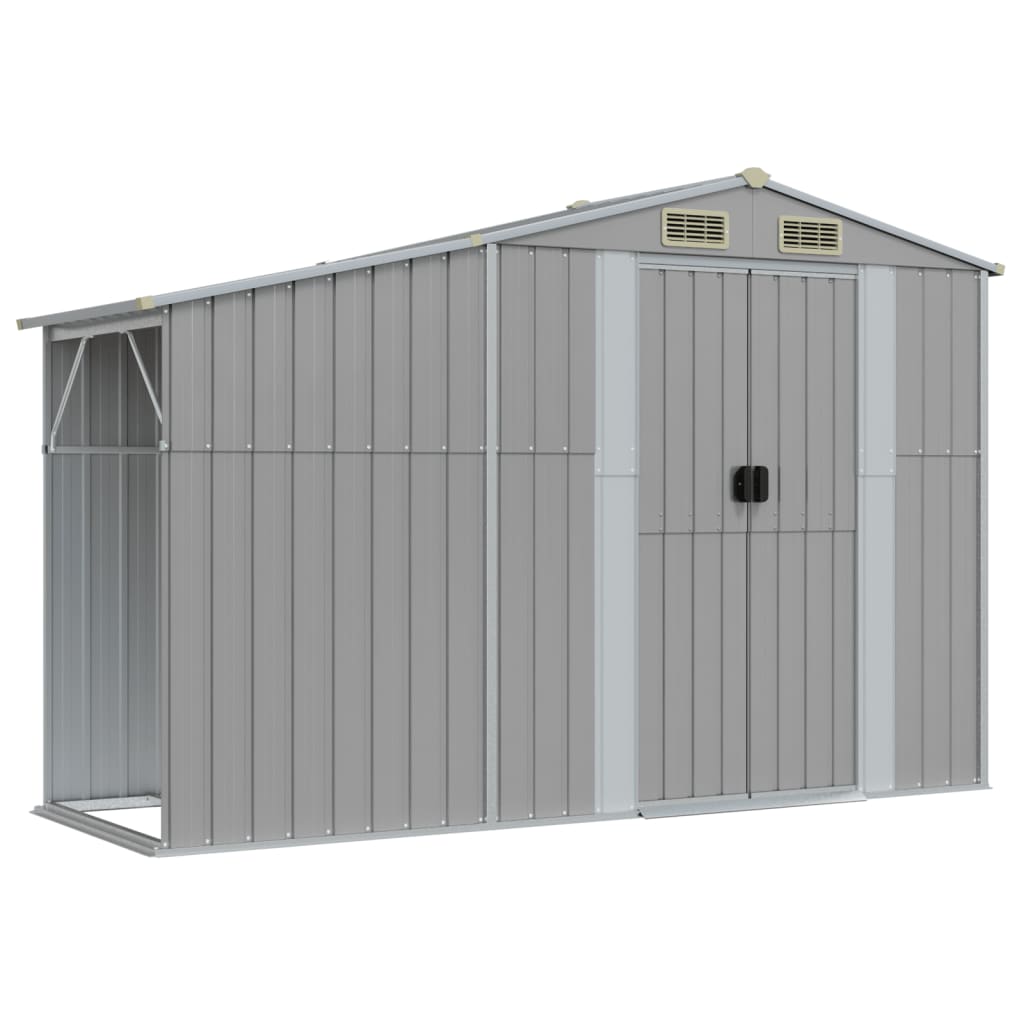 VidaXL Gartenhaus 277x93x179 cm verzinkter Stahl grau