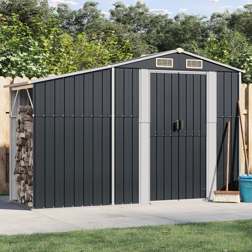 VidaXL Gartenhaus 277x93x179 cm verzinkter Stahl Anthrazit