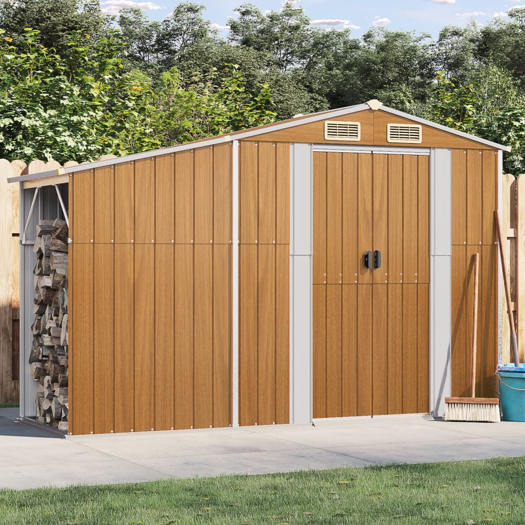 VidaXL Gartenhaus 277x93x179 cm verzinkter Stahl braun