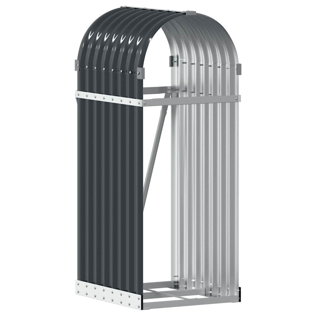 Vidaxx Brennholzlager 40x45x100 cm verzinkter Stahl Anthrazit