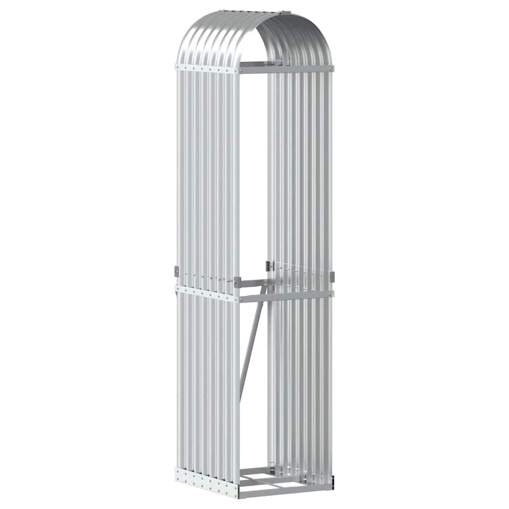 Vidaxx Brennholzlager 40x45x170 cm verzinkter Stahl silberfarben