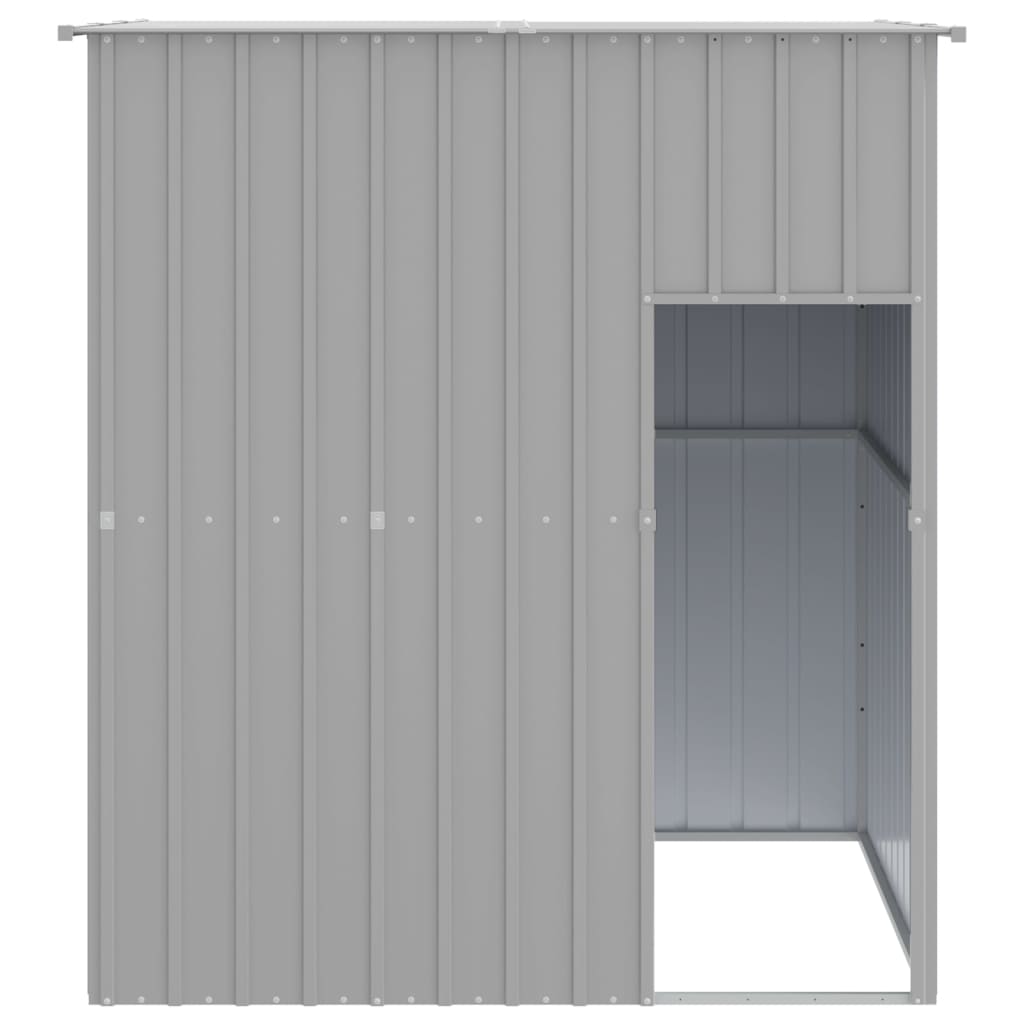 VidaXL Hundehütte mit Dach 165x153x181 cm verzinkter Stahl grau