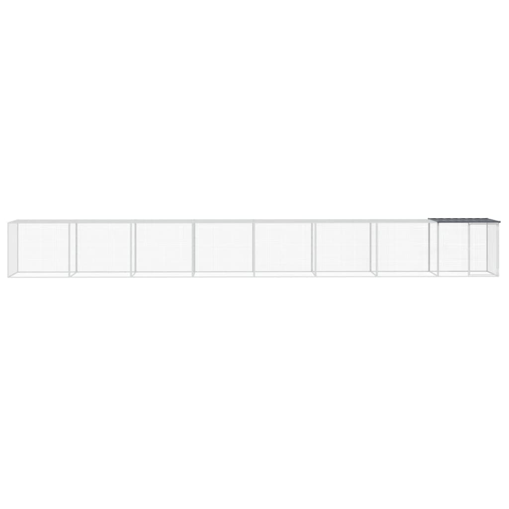 VidaXL Hühnerstall mit Dach 803 x 98 x 90 cm, verzinkter Stahl, Anthrazit