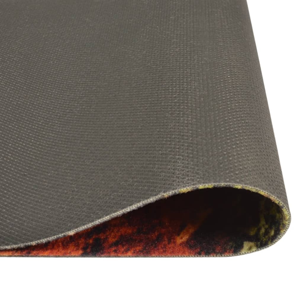 Vidaxx Küchenmatte waschbarer Löffel- und Kräuterdruck 45x150 cm Samt