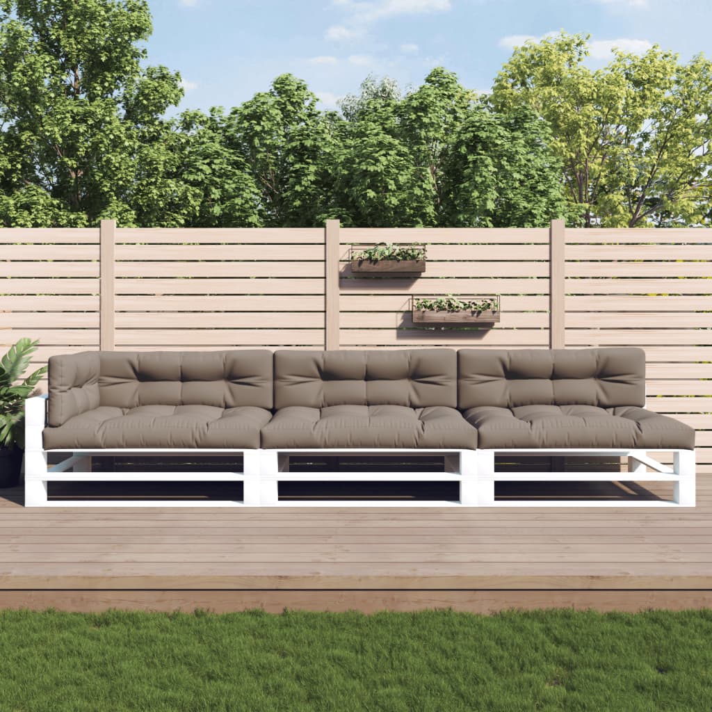 VidaXL Palettenkissen 7 Stück Stoff Taupe