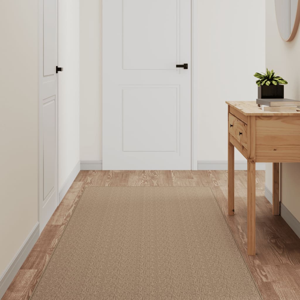 Vidaxx Teppichläufer 80x250 cm Sisaloptik sandfarben