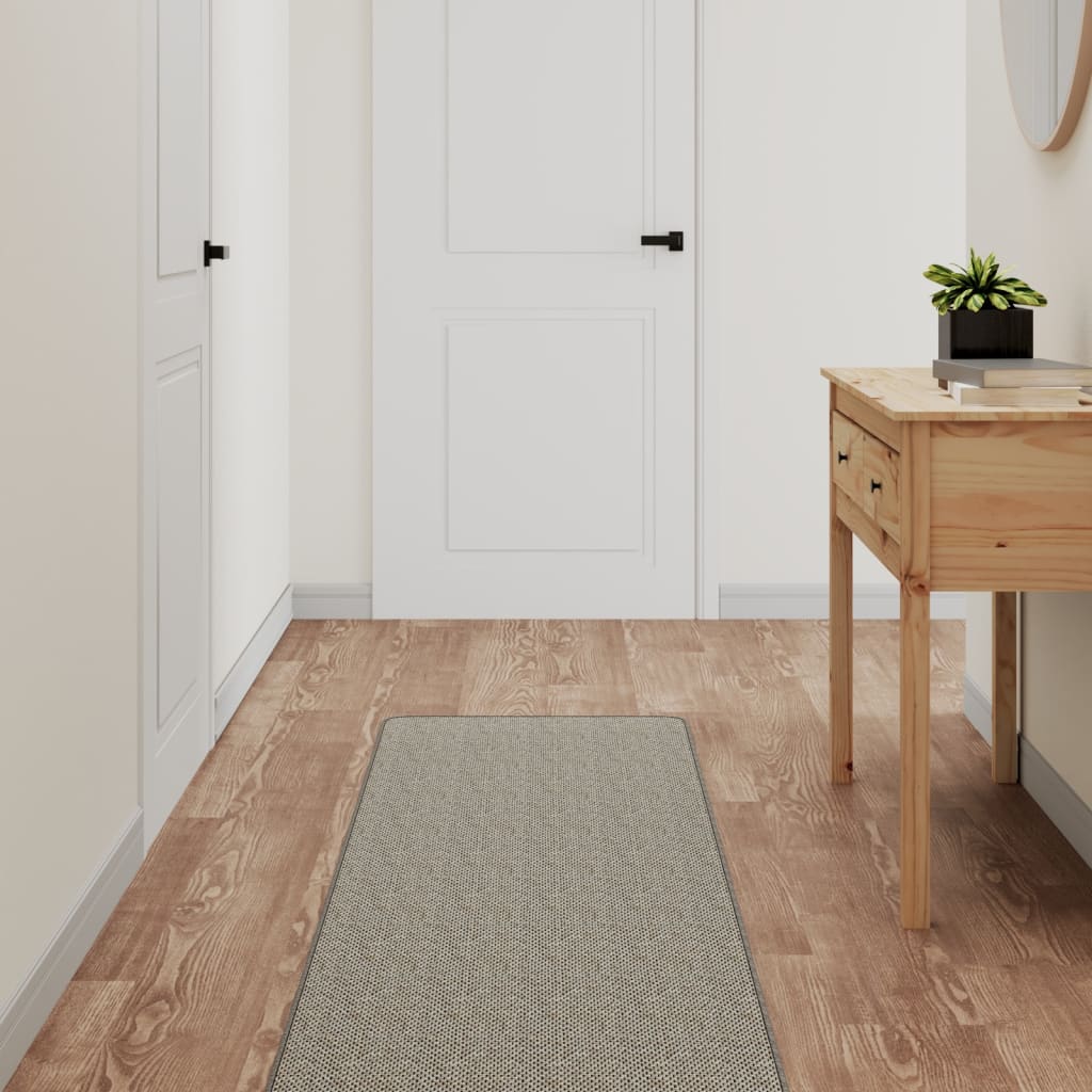 VidaXL Teppichläufer 50x300 cm Sisaloptik silberfarben