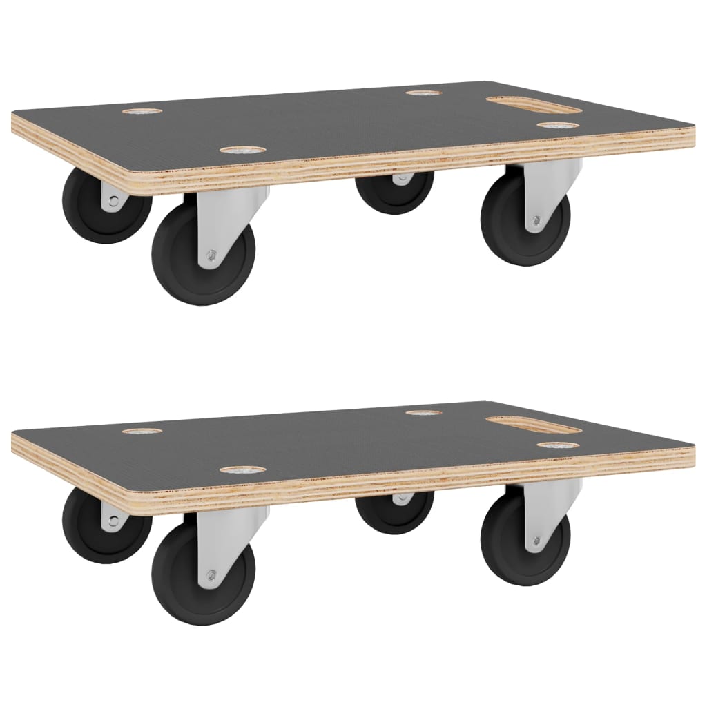 VidaXL Möbelhunde 2 Stück rechteckig 250 kg 80x55x11,5 cm