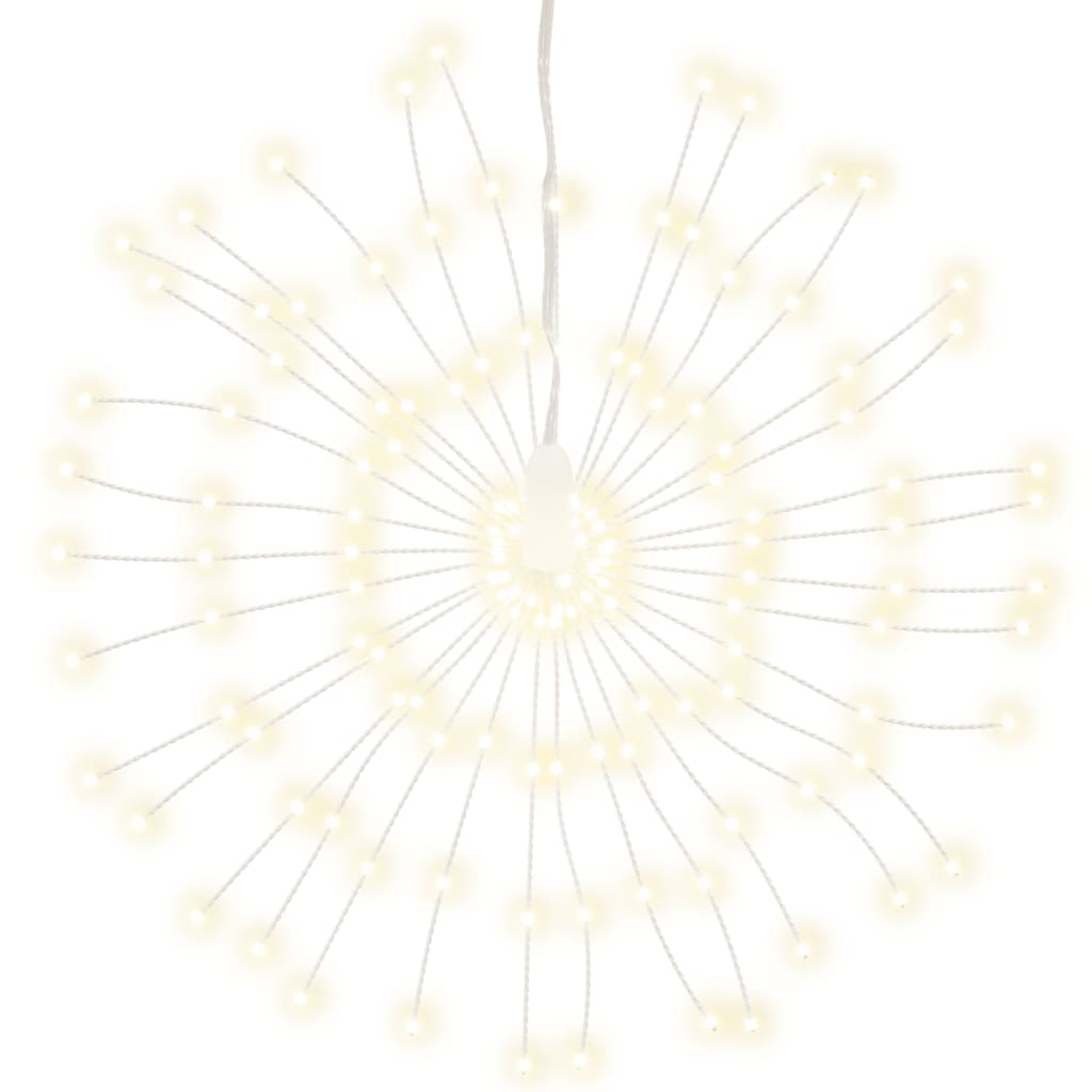 VidaXL Weihnachtsbeleuchtung Feuerwerk 2 Stk. 140 warmweiße LEDs 17 cm
