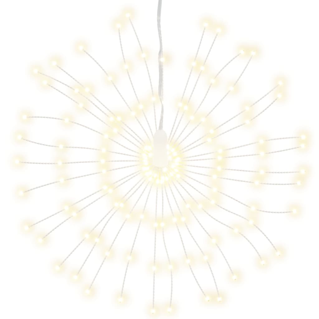 VidaXL Weihnachtsbeleuchtung Feuerwerk 8 Stk. 140 warmweiße LEDs 17 cm