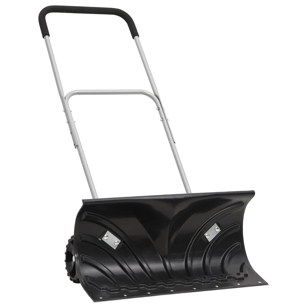 VidaXL Schneeschaufel mit ausziehbarem Stiel 66 cm schwarzes Stahlblech