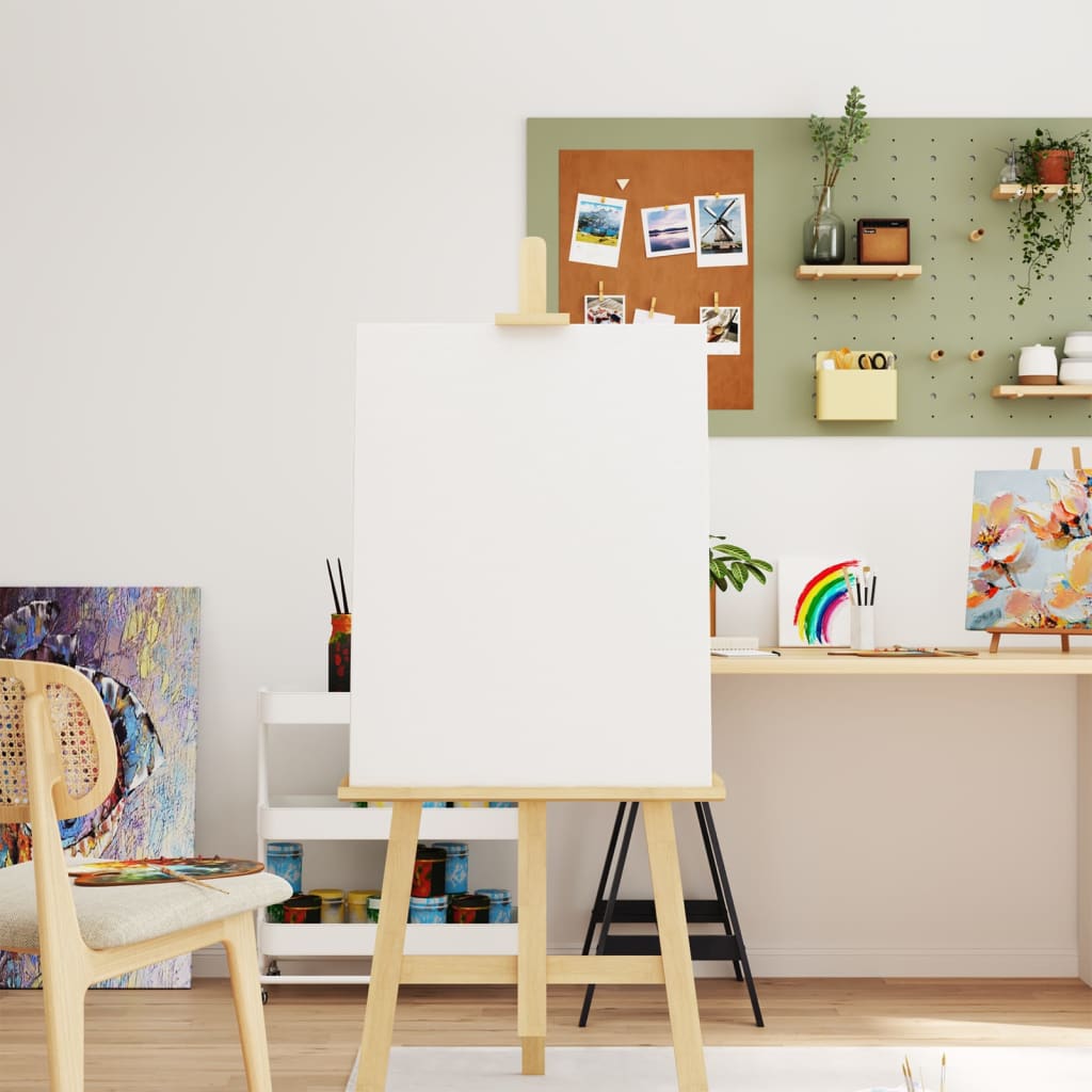 VidaXL Canvas-Tücher 12 Stk. Stoff und massives Kiefernholz weiß
