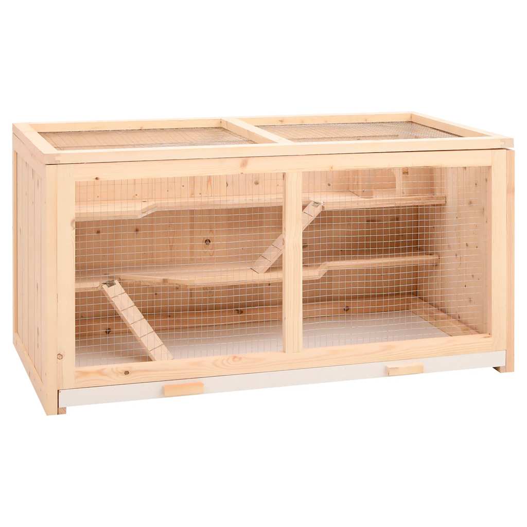 Vidaxx Hamsterkäfig 104x52x54 cm massives Kiefernholz