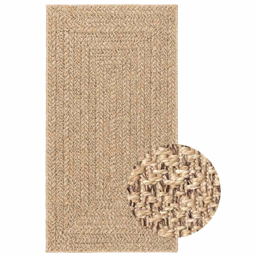 VidaXL-Teppich Zizur für drinnen und draußen, 80 x 150 cm, Jute-Optik