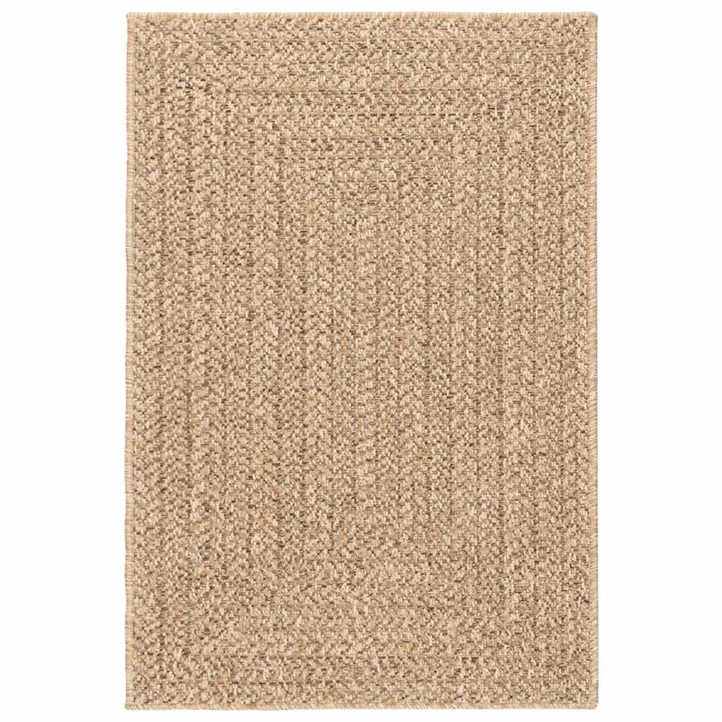 VidaXL-Teppich Zizur für drinnen und draußen, 140 x 200 cm, Jute-Optik