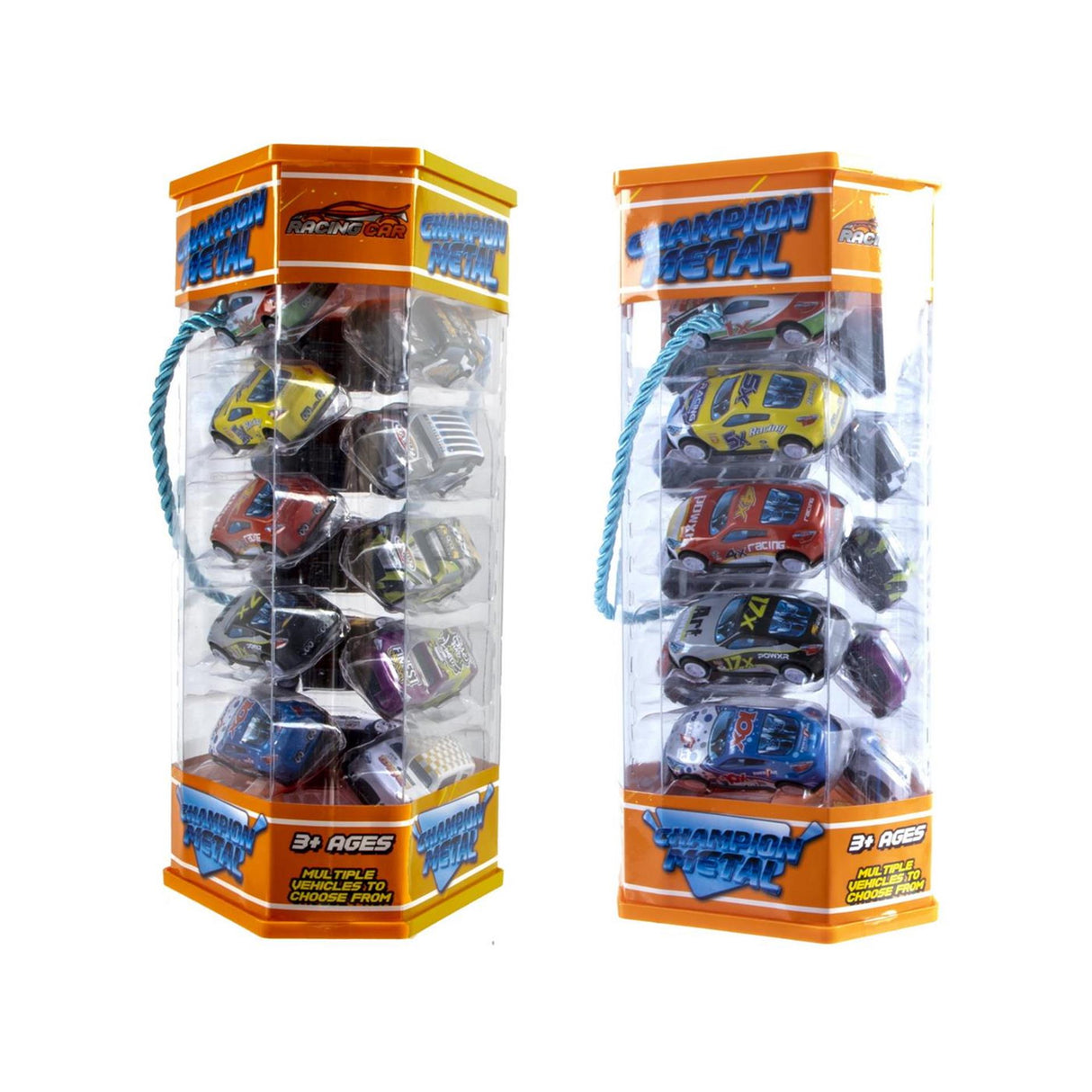 Jono Toys Metall-Rückziehautos im Lagerturm, 15 Autos