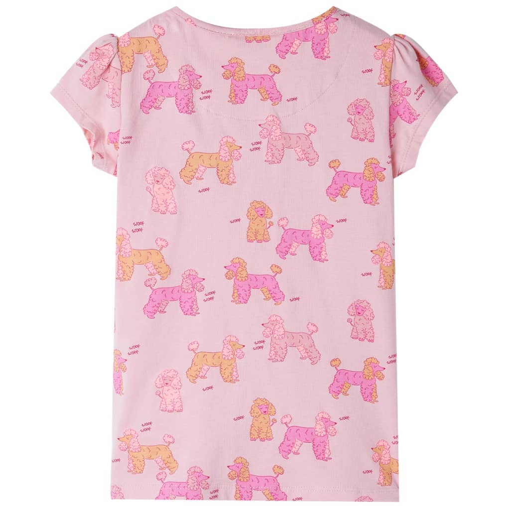 VidaXL Kinderpyjama mit kurzen Ärmeln 128 Hellrosa