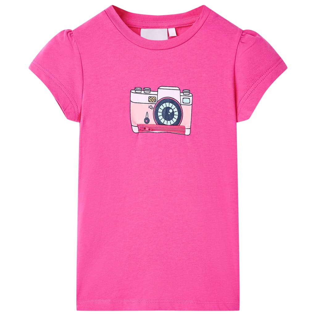 VidaXL Kindershirt 128 Dunkelrosa
