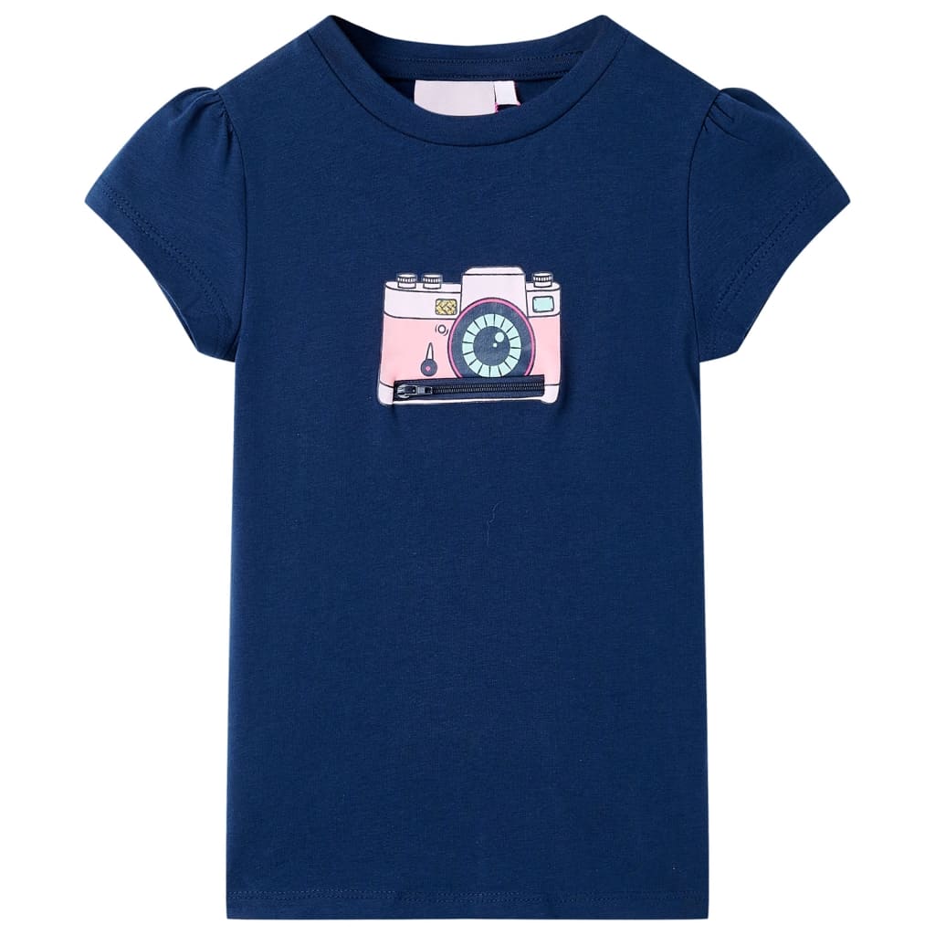 VidaXL Kinderhemd 128 Marineblau