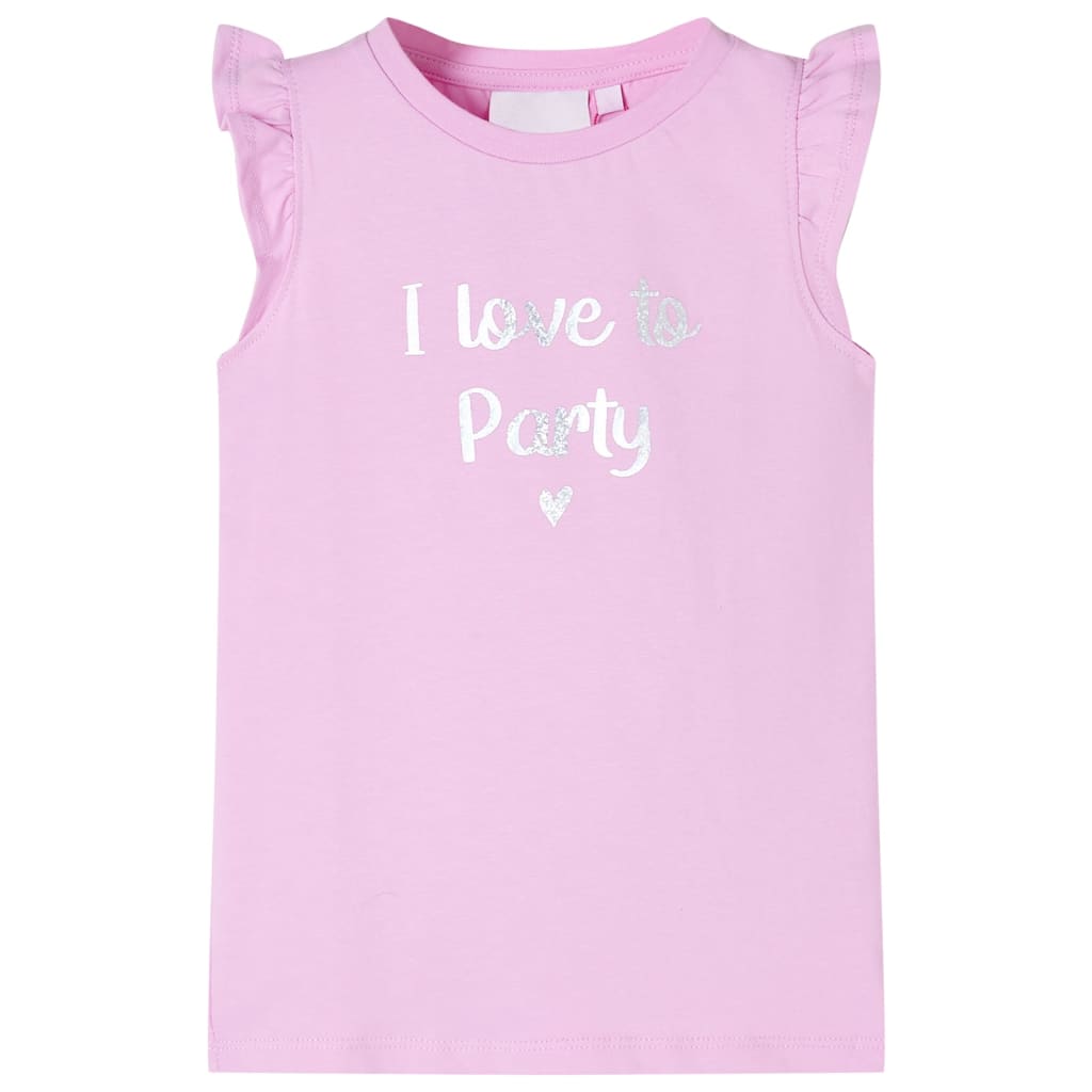 VidaXL Kindershirt mit Rüschen an den Ärmeln 140 Flieder