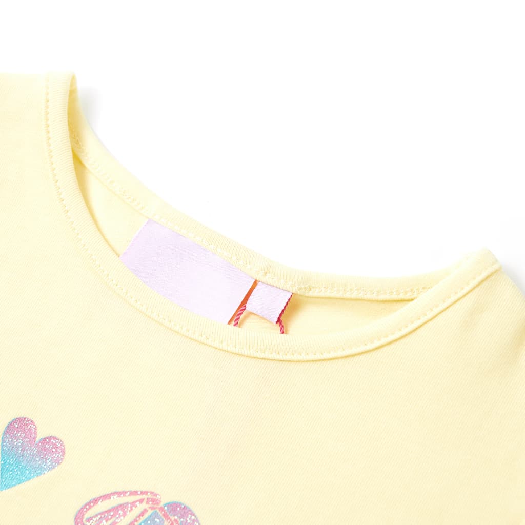 VidaXL Kindershirt 128 zartgelb