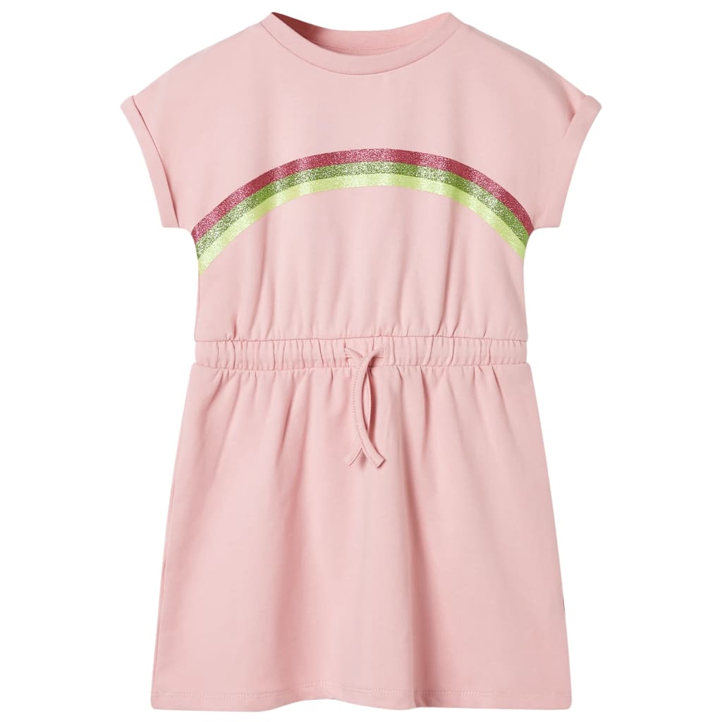 VidaXL Kinderkleid mit Kordelzug 140 Hellrosa