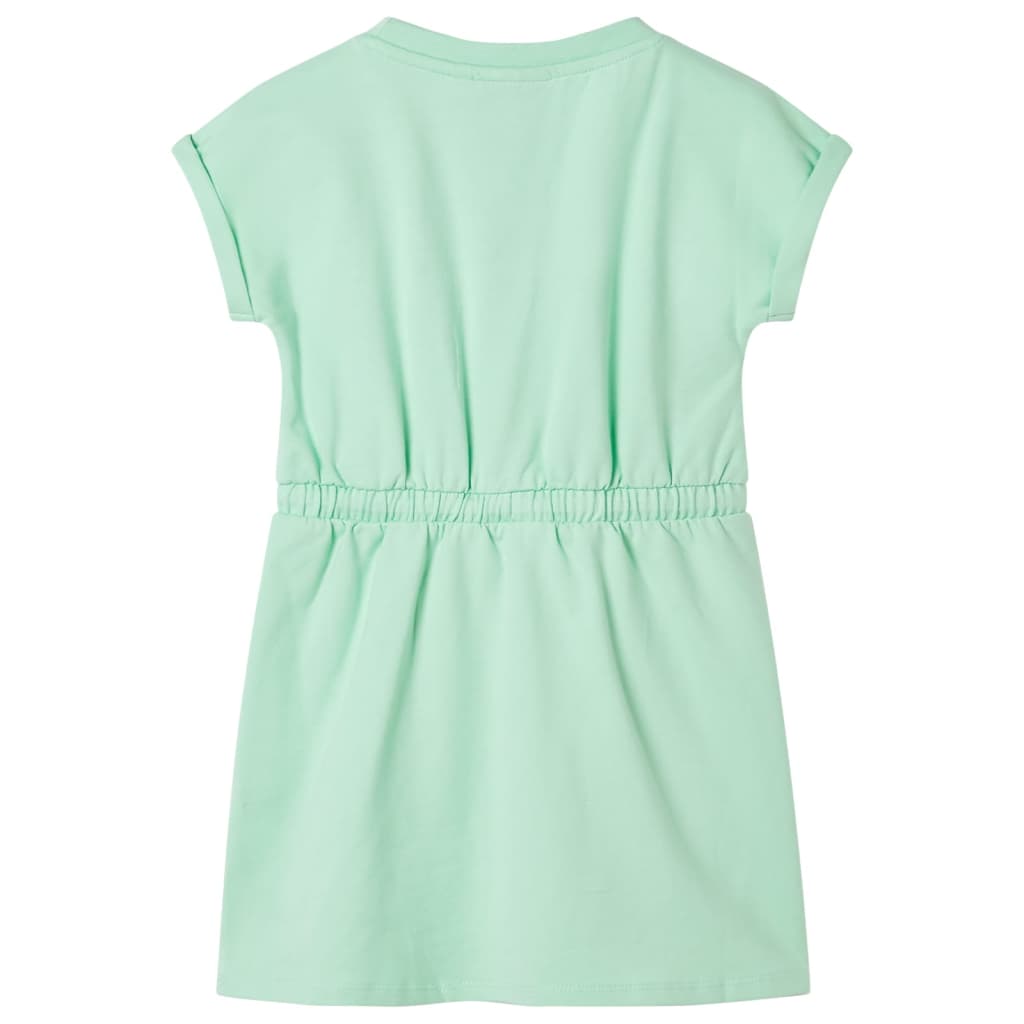 VidaXL Kinderkleid mit Kordelzug 92 Hellgrün