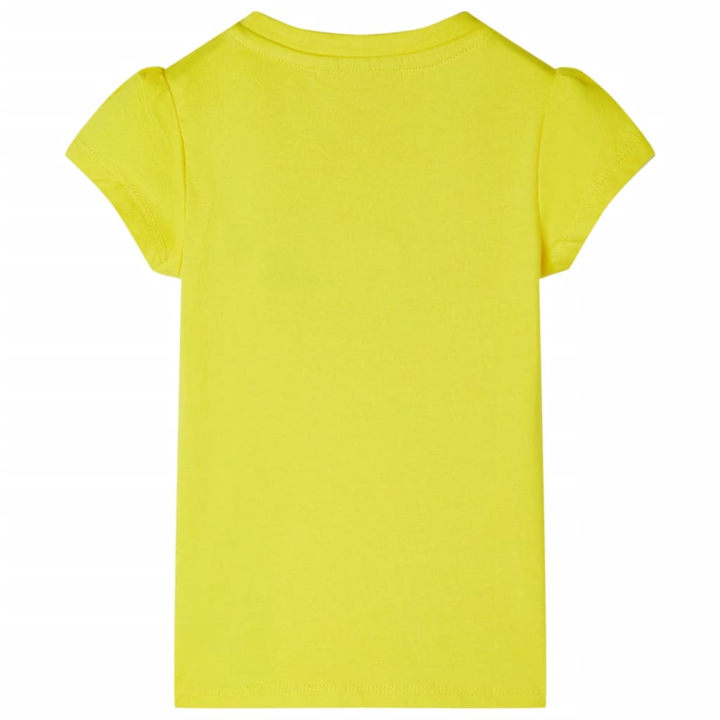 VidaXL Kindershirt mit Flügelärmeln 104 leuchtendes Gelb