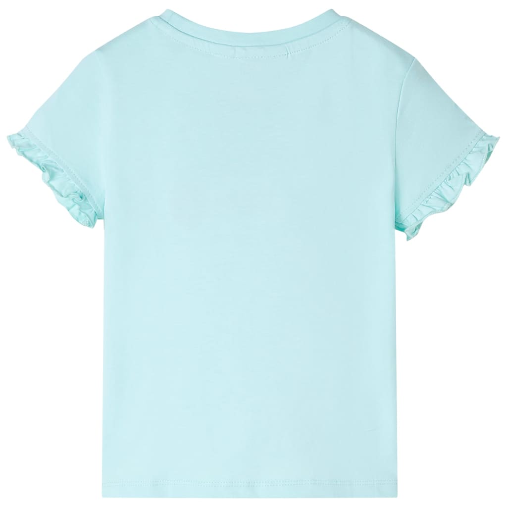 VidaXL Kindershirt mit kurzen Ärmeln 104 Hellseeblau