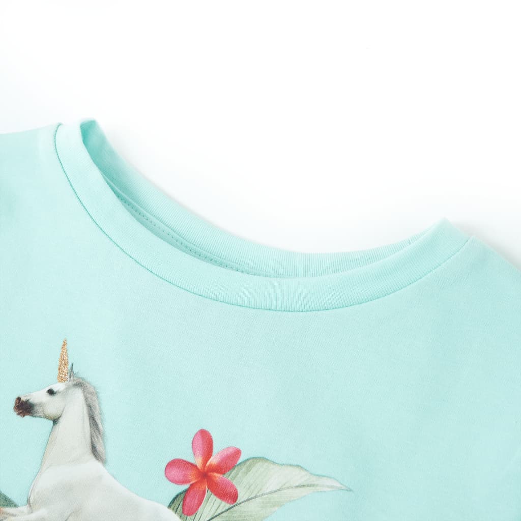 VidaXL Kindershirt mit kurzen Ärmeln 140 hellblau