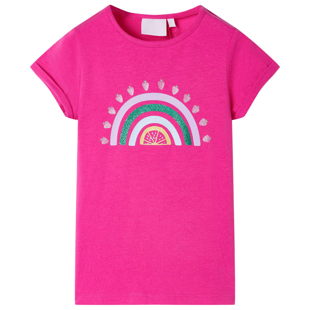 VidaXL Kindershirt 92 Dunkelrosa