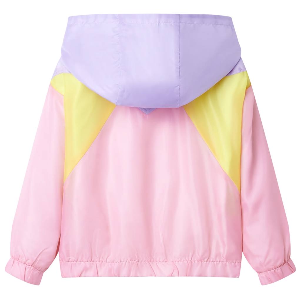 VidaXL Kinderjacke mit Kapuze und Reißverschluss 116 mehrfarbig
