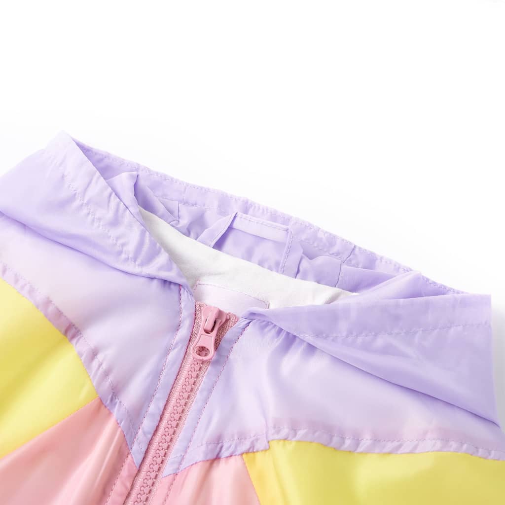 VidaXL Kinderjacke mit Kapuze und Reißverschluss 128 mehrfarbig