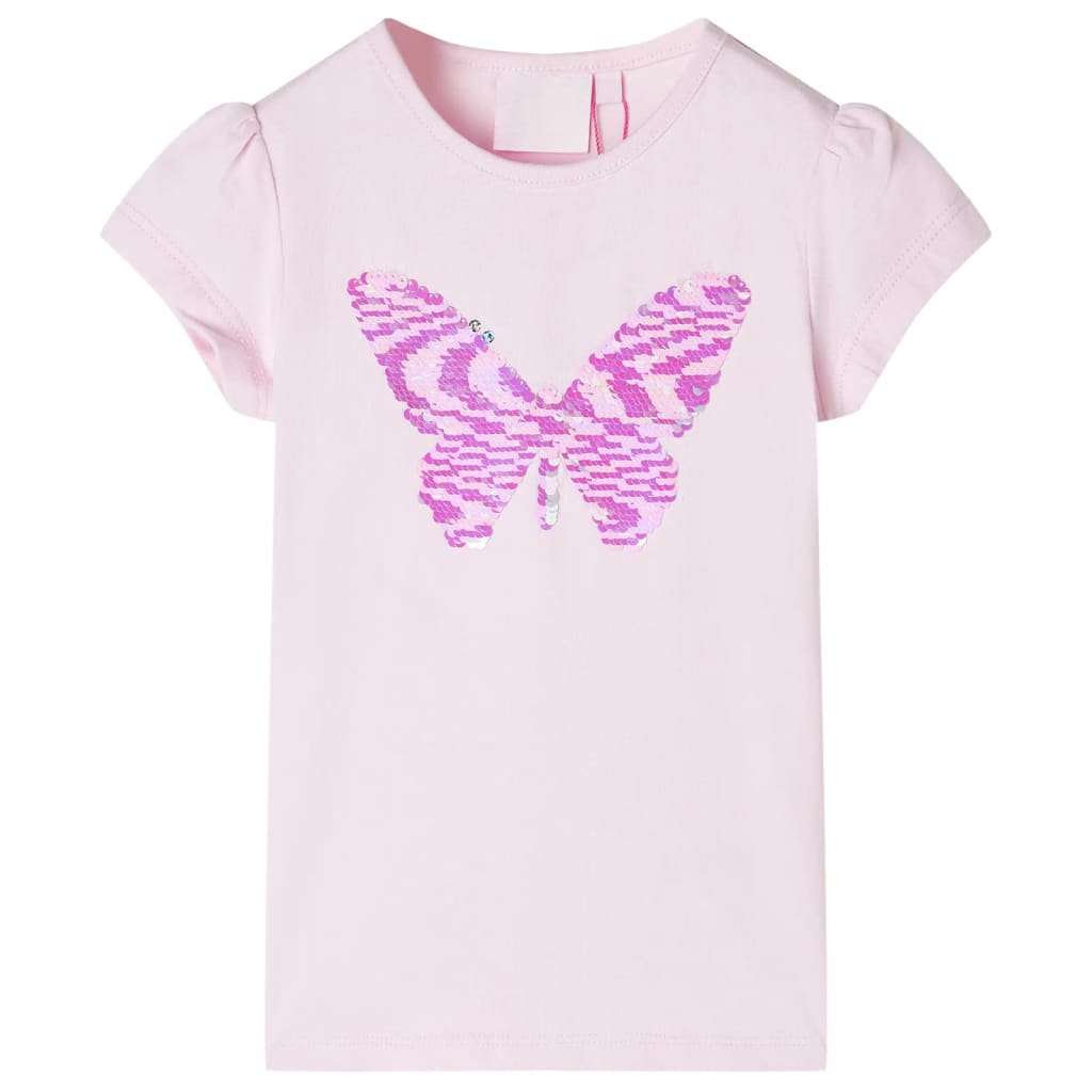 VidaXL Kindershirt mit Flügelärmeln 140 Zartrosa