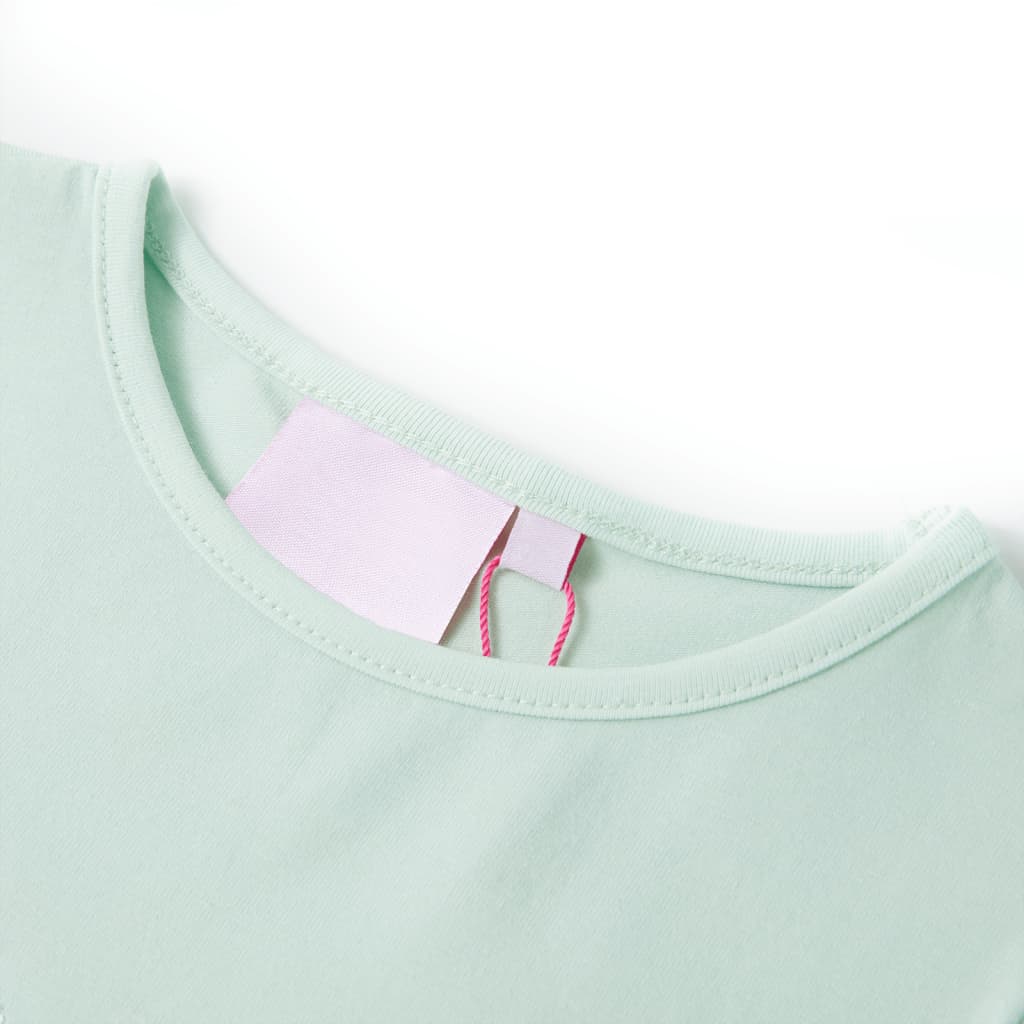 VidaXL Kindershirt mit Flügelärmeln 128 helle Mintfarbe