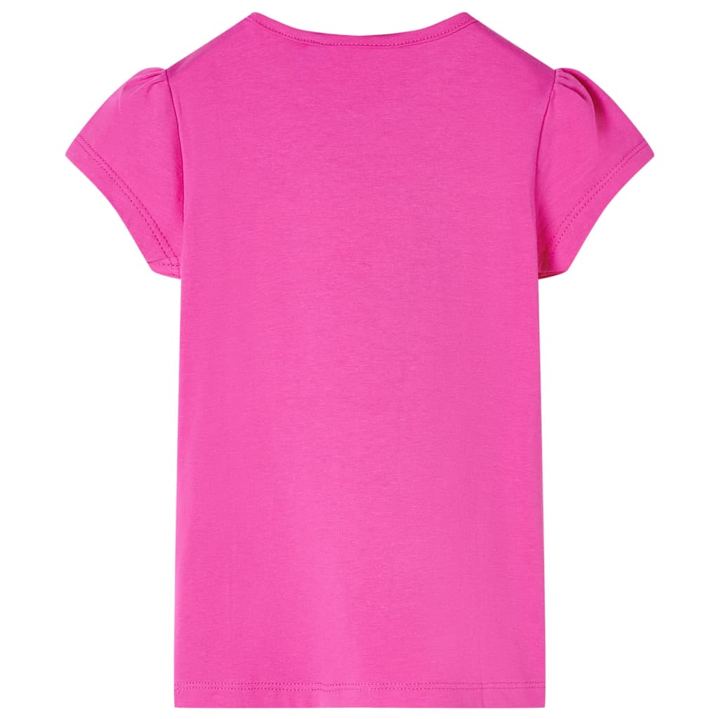 VidaXL Kindershirt mit Flügelärmeln 128 Dunkelrosa