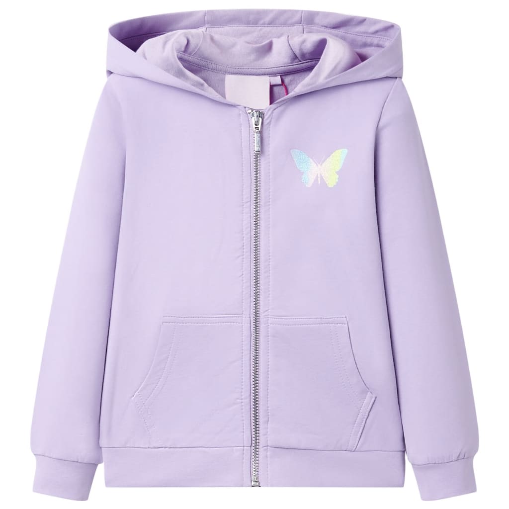 VidaXL Kinderstrickjacke mit Kapuze 92 Flieder