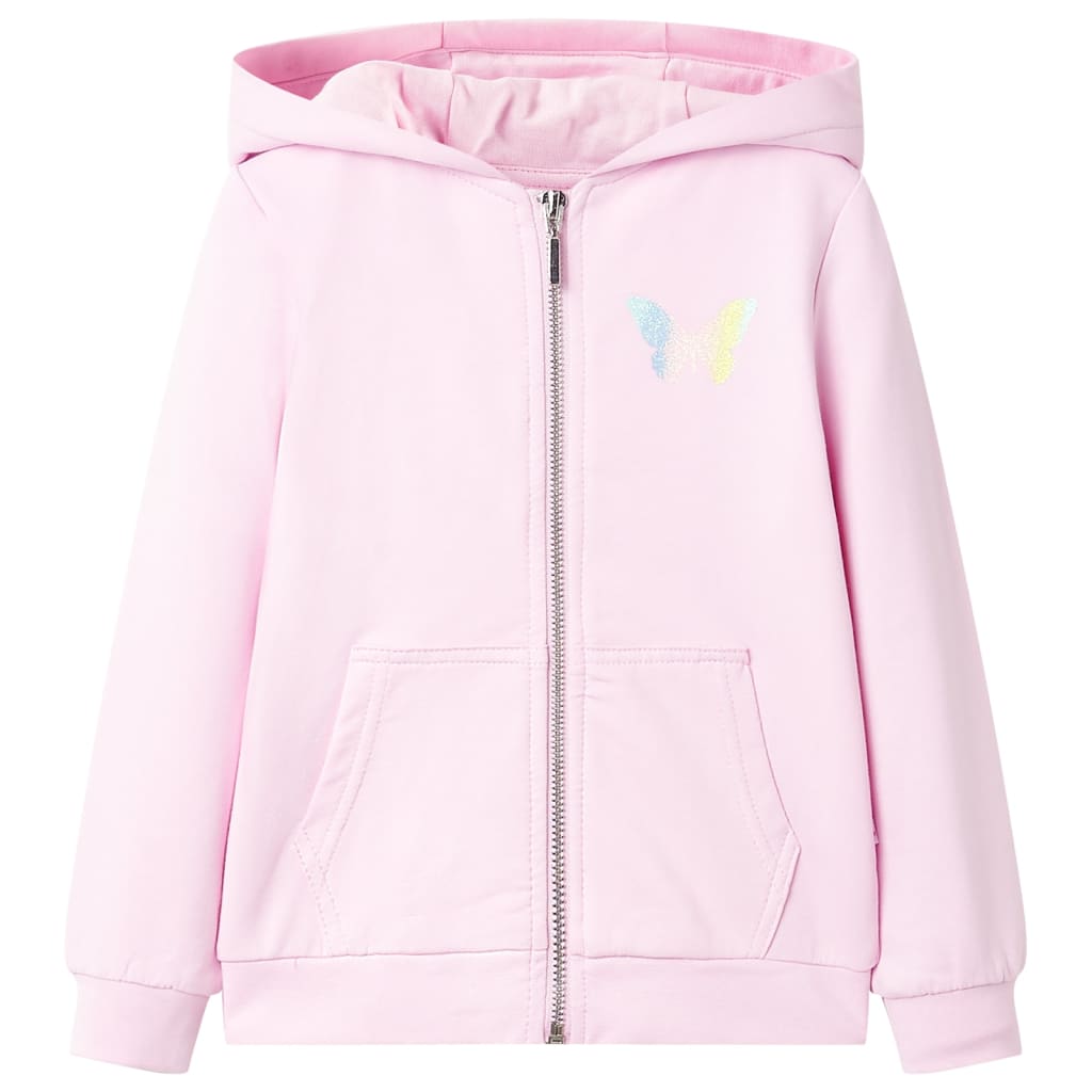 VidaXL Kinderstrickjacke mit Kapuze 92 Hellrosa